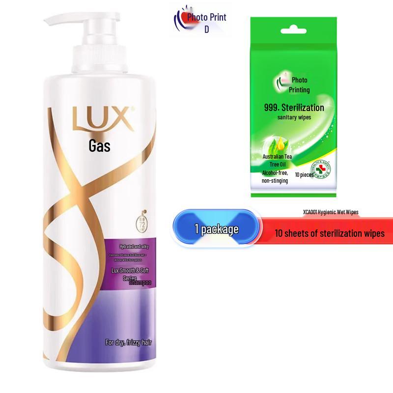 Lux Watery Smooth & Silky Shine Shampoo with Wet Wipes