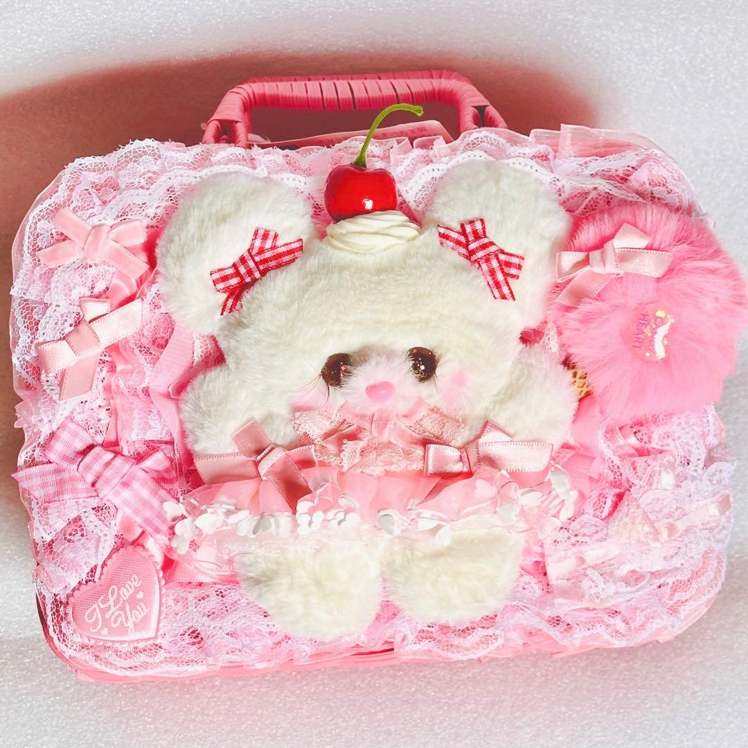 

[USED] Lily Ribbon Artist Wool Bear Teddy Bear Handmade Plush Toy