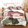 Bocchi The Rock Anime Kikuri Hiroi SICK HACK Band Purple Braided Hair Sake Lover Bedding Set Duvet Cover + 2 Pillowcases Anime