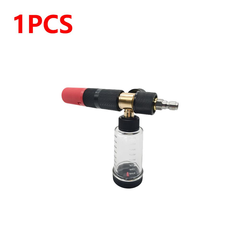 1/2PCS Water Foam Pot with 1/4 Inch Quick Connector 4500PSI Adjustable Pressure Washer Gun 100ml Car Wash Snow Foam Lance Pot