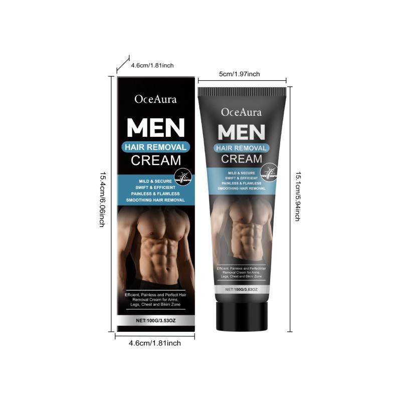 OceAura Men's Gentle Moisturizing Hair Removal Cream Cleanses The Hair On Men's Bodies And Legs