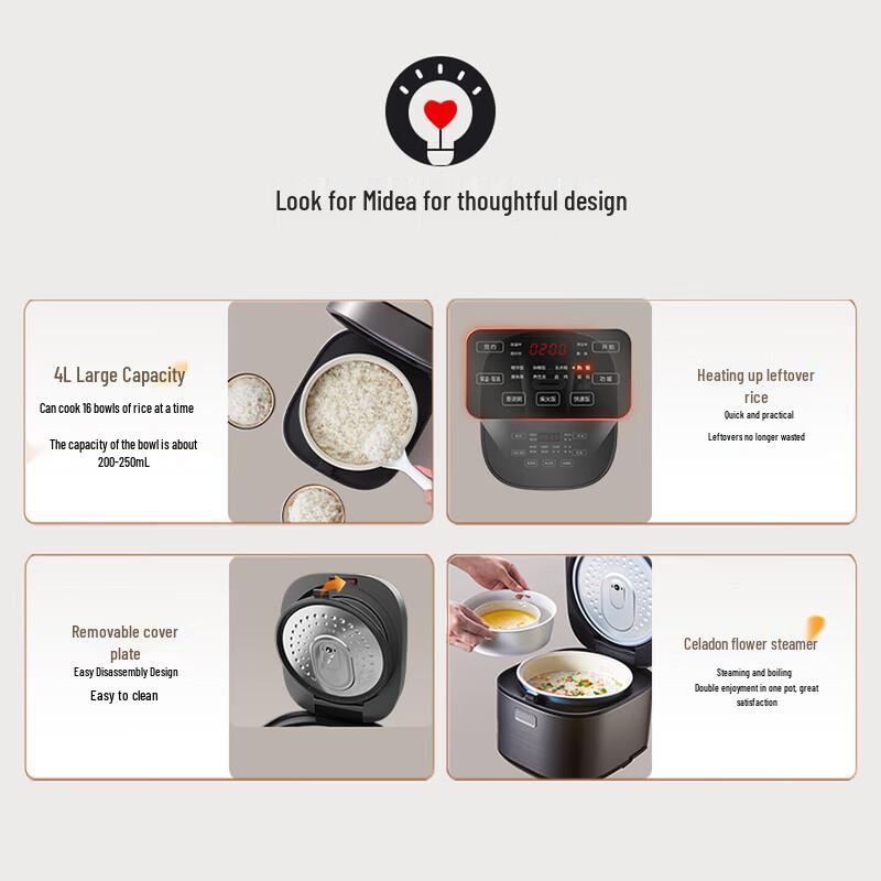 Midea 4L Smart Multi-functional Rice Cooker