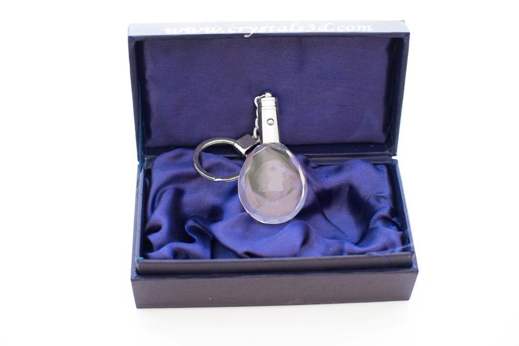 Beagle - pendant with a photo of a dog, crystal key ring in a gift box, a unique gift by Art-Dog