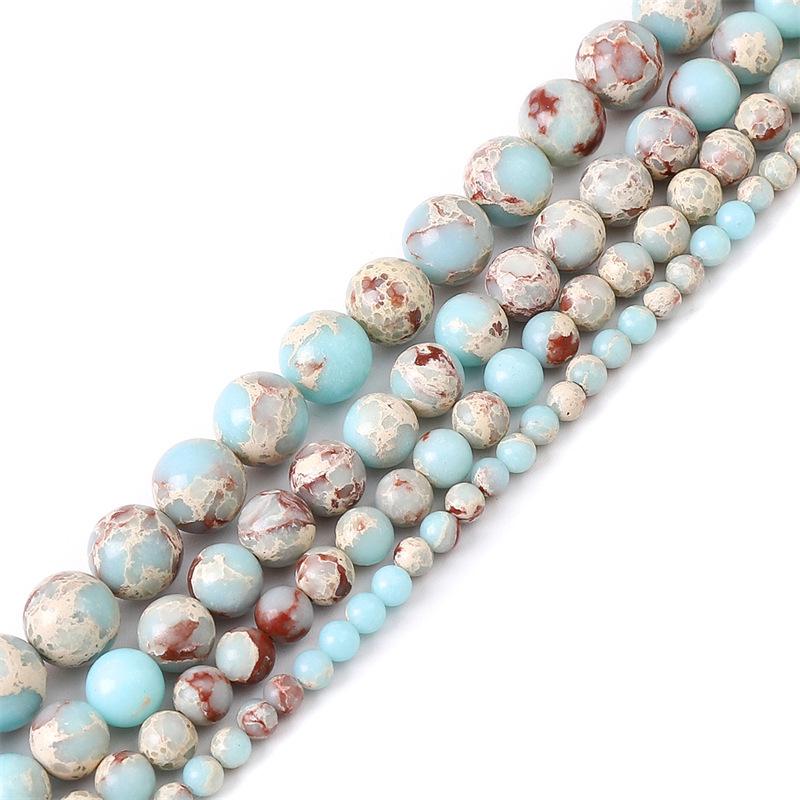 Synthetic Stone Round Beads for DIY Jewelry: Loose Beads with Straight Holes for Handmade Bracelets, Necklaces, Pendants, and More