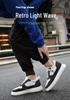 855 Men's Height-Increasing Platform Sneakers, Low-Top Cowhide Surface, Thick Sole, White, Spring Casual and Trendy.