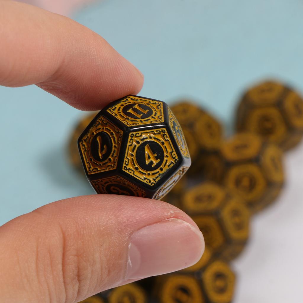 10Pcs 12 Sided Polyhedral Acrylic Table Game Dice d12 Dice for Math Dice Games Acrylic Dices Kit For Party