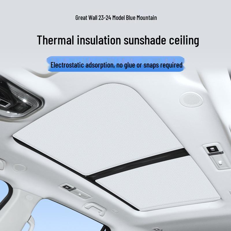 Blue Mountain Sunroof Sunshade for Great Wall 23-24: Heat Insulation, UV Protection, Privacy, & Camping Board