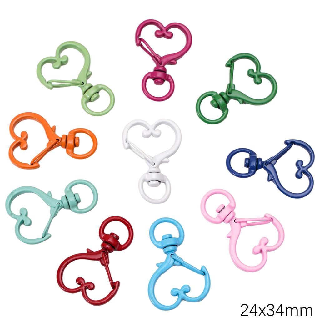 5-100pcs Alloy Spray Painted Keychain Key Chain Snap Hook Key Ring For DIY Jewelry Keys Wallets Decorations