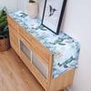 Summer Coastal Sea Turtle Coral Linen Table Runner Party Decor Reusable Farmhouse Kitchen Dining Table Runner Wedding Decoration
