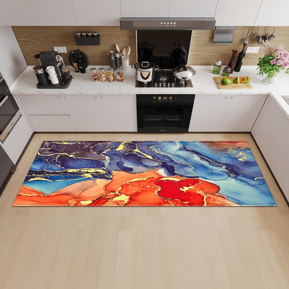 Marble Kitchen Mat Porch Door Mat Bathroom Door Floor Carpet Bedroom Corridor Non-slip Mat