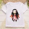 Summmer Demon Slayer Kamado Nezuko Printed T-shirt Men's and Women's T-shirt Children's and Parental Clothing Boy Girl T-shirt