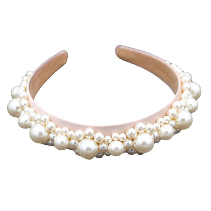 Baroque Style Handmade Pearl Patchwork Headband Hair Accessory