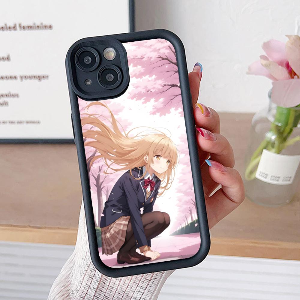

Angel Mahiru Shina Phone Case for iPhone 17 16 15 14 13 12 11 Air Pro Max Plus Black Soft TPU Shockproof Cover iPhone 16 Pro