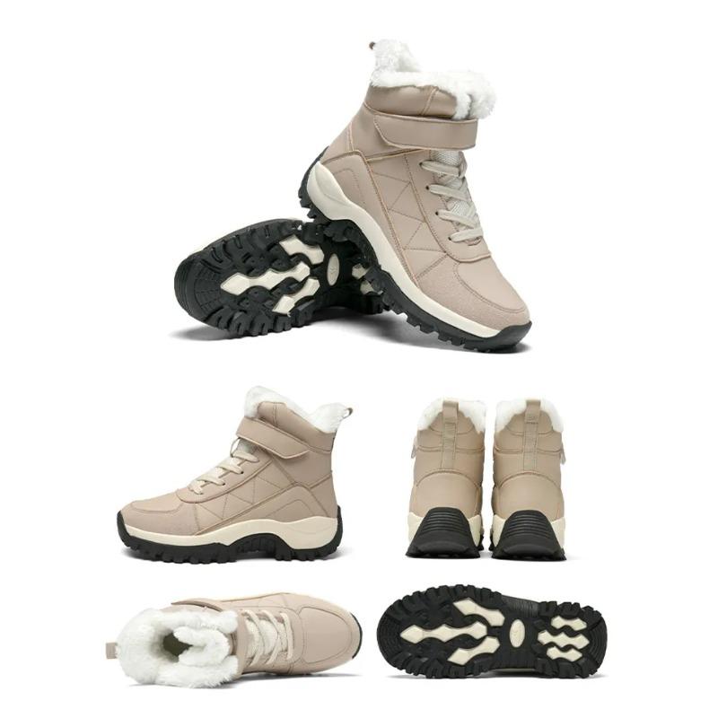Warm Women's Snow Boots Fashion Outdoor Women Platform Anti-Slip Hiking Boot Waterproof Winter Warm Ankle