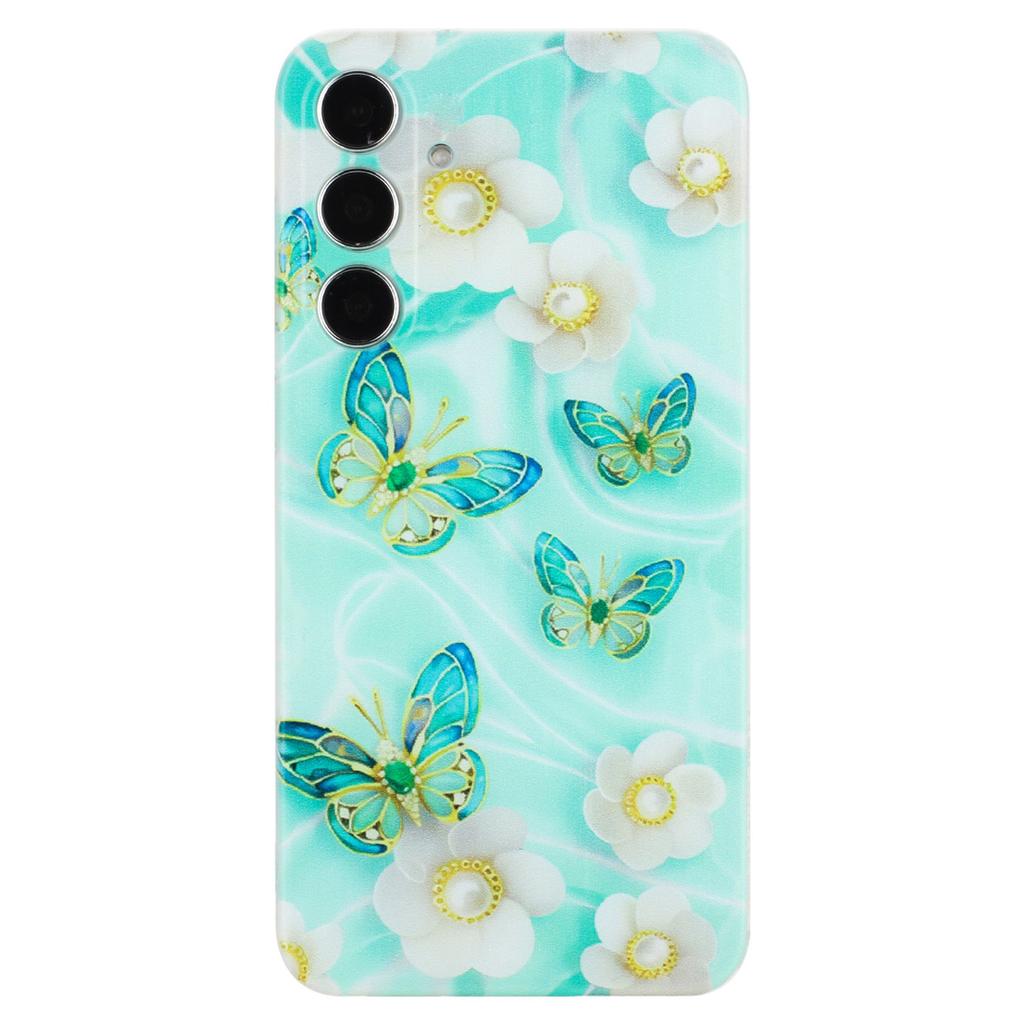 For Samsung Galaxy S24 FE Case Pattern Printing TPU Phone Cover Clear Edge