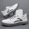 Neue Herrenschuhe Sneaker Hohe Qualität Low Top Leder Freizeitschuhe Nähstil Flats Weiße Farbe Sportlich Atmungsaktiv Rutschfest Schuhe