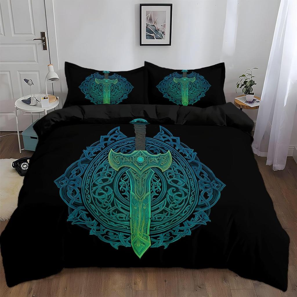 Single Bedding Set Magic Circle Duvet Cover for Kids, Microfiber Duvet Cover with Zipper Closure, 1 Duvet Cover and Pillowcases
