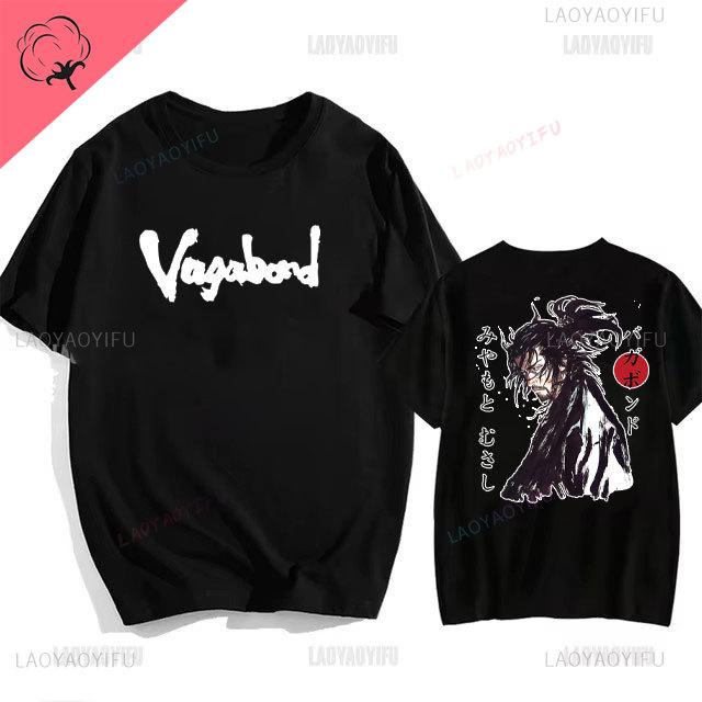 Japanisches Vintage Anime Vagabond Grafik T-Shirt Mann Frau Harajuku Schlage heftig Streetwear T-Shirt Baumwolle Cartoon Kurzarm