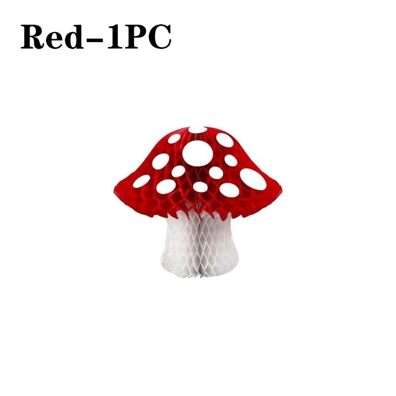 

3D Mushroom Honeycomb Hanging Decoration for Easter Forest Theme Party Supplies Indoor Outdoor Birthday and Wedding Decor 20cm