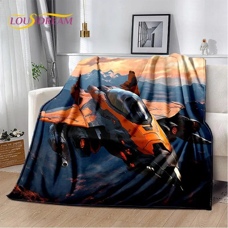 29 Style Space Spitfire Aircraft  Air Force Jet Fighter Cartoon Blanket,Soft Throw Blanket for Home Bedroom Bed Sofa Cover Child