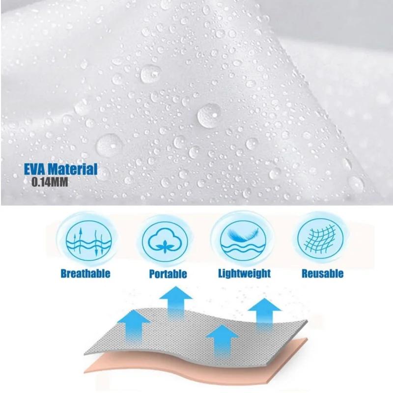 Reusable Raincoat for Kids, Rain Jacket, EVA Poncho for Children, Boys and Girls