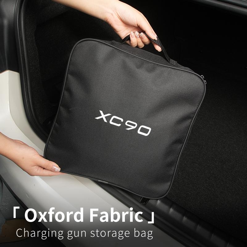 Car Charging Cable Organizer Trunk Storage Bag For Volvo XC90 XC60 C30 T6 S60 C70 XC40 V40 XC70 V70 V60 V50 S80 S40 AWD V90 S90