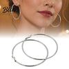 Earrings 1 Pair Big Hoop for Women Girls Round Jewelry