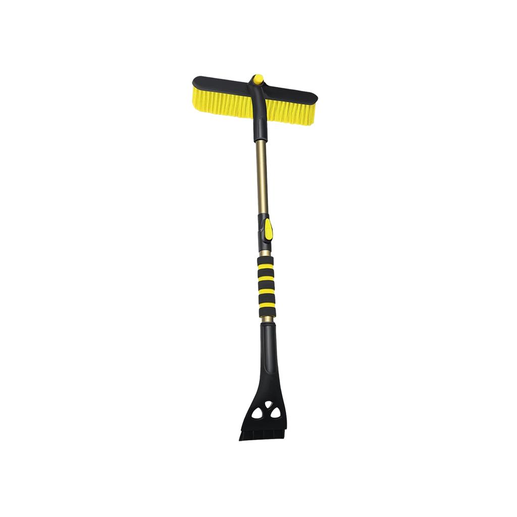 Snow Brush For Car Ice Scraper, Adjustable Extendable Winter Scraper With Ice Brush & Comfort Foam Grip For SUV Truck Windshield Snow Removal ,Yellow,