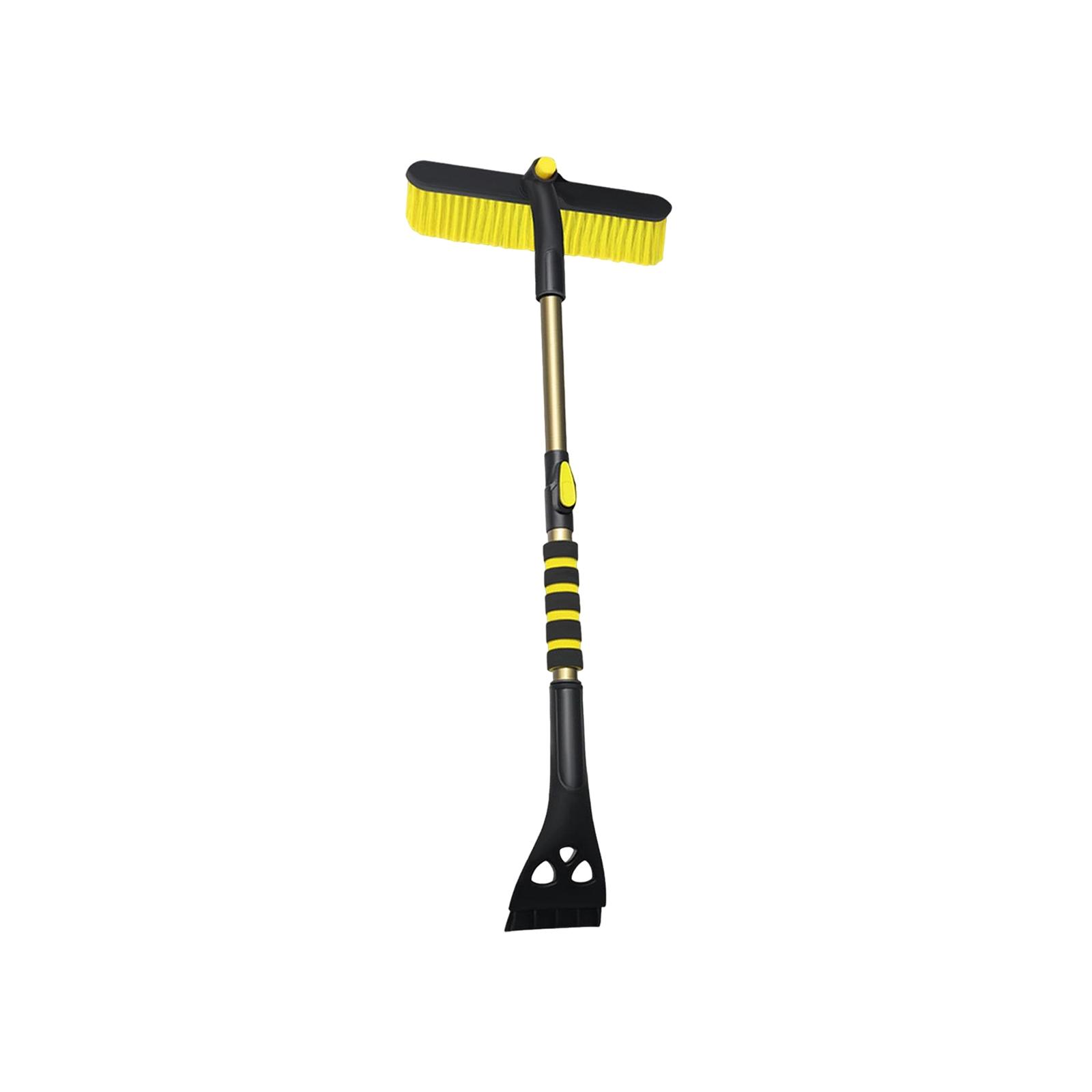 

Snow Brush For Car Ice Scraper, Adjustable Extendable Winter Scraper With Ice Brush & Comfort Foam Grip For SUV Truck Windshield Snow Removal (Yellow) One Size жовтий