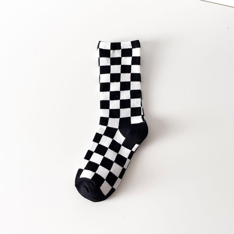 Szechuanpfeffer Damen Kniehohe Karosocken - Herbst/Winter Trendige Mode