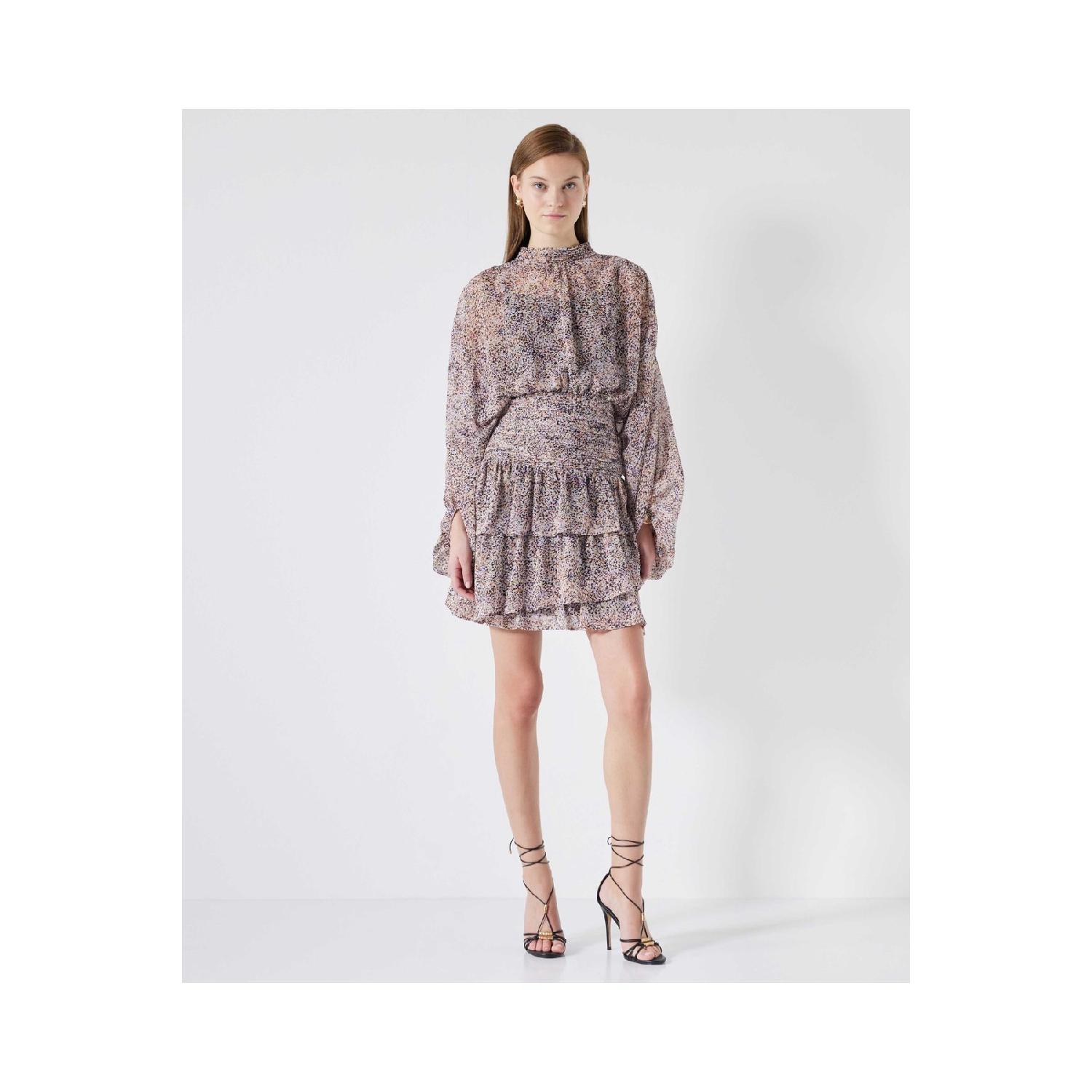 

Шифоновое платье с рисунком 34 белый