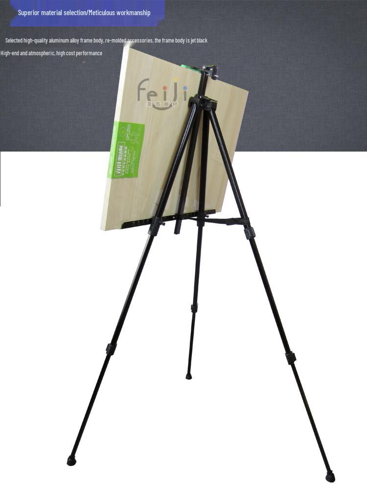 Thickened Iron Folding Art Easel: Triangular Display & Fluorescent Board Stand