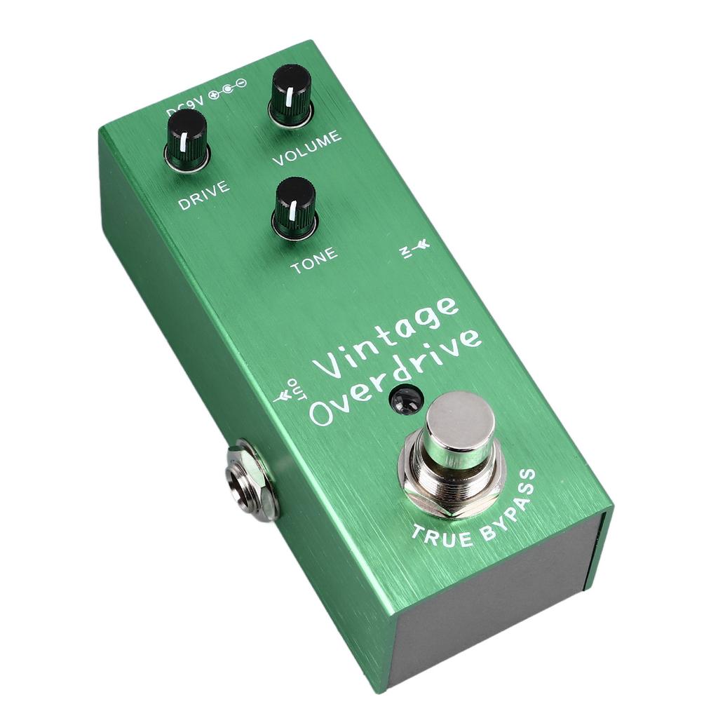 Gitarren-Effektpedal Vintage Overdrive Einstellbar True Bypass Tragbares Instrumentenzubehör Hellgrün