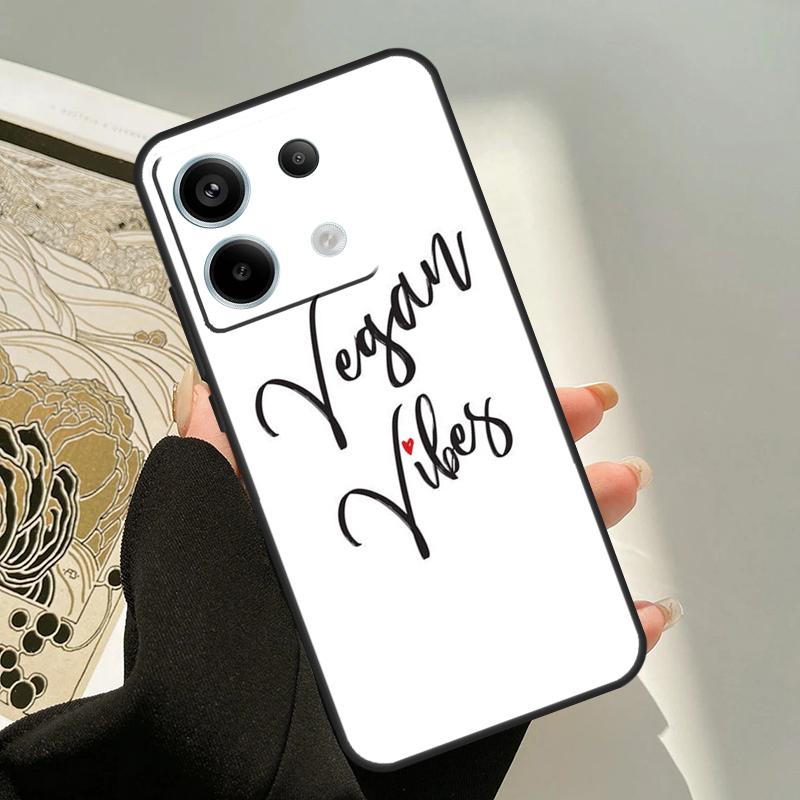 LOVE VEGGIE Vegetarian VEGAN Case For Xiaomi Redmi Note 13 Pro 14 12 11 9 10 9S 10S 11S 12S Redmi 13C 10C 12C 14C Cover