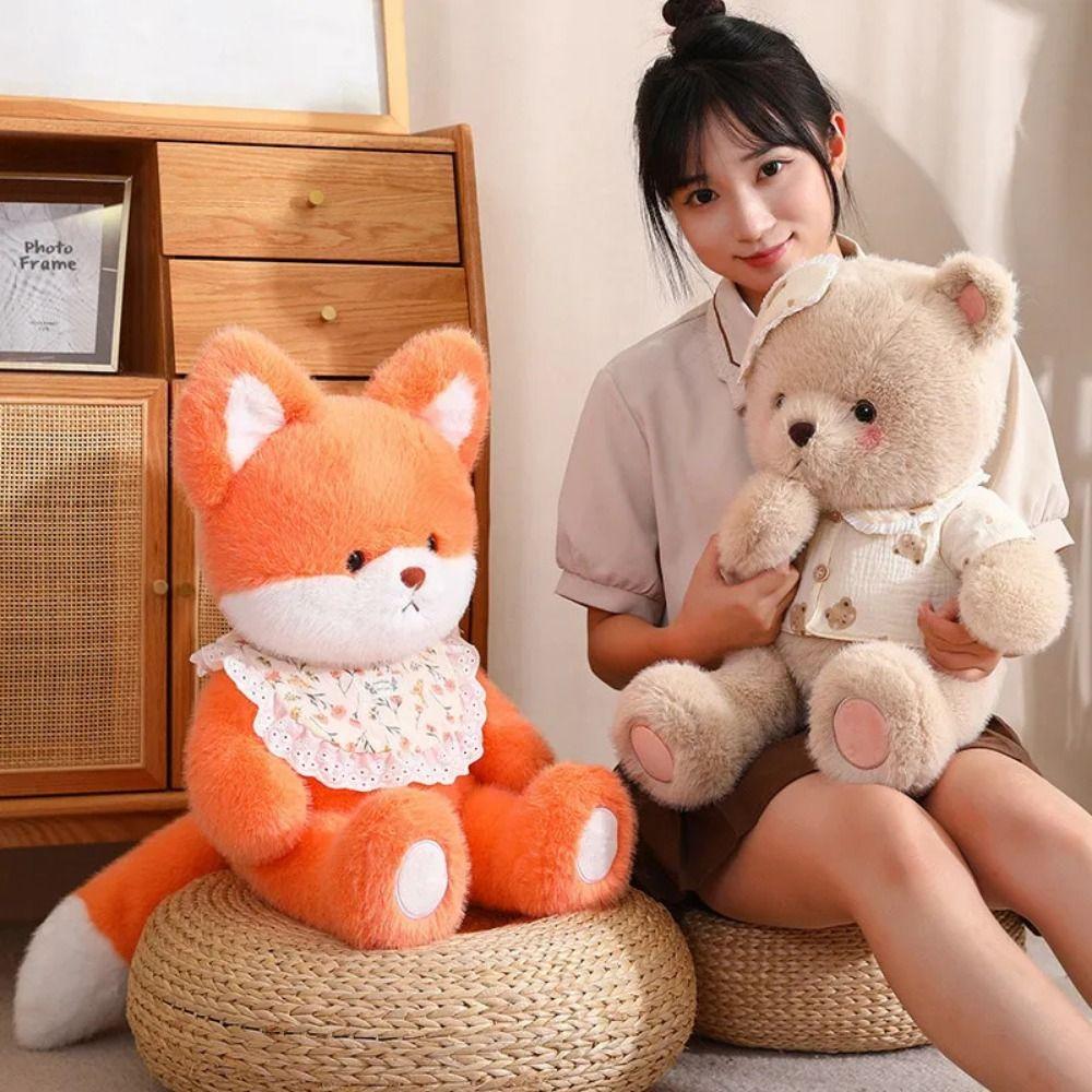 Simulation Bear Plush Kids Toy Fluffy Stuffed Animals Plush Doll  Children Girls Boys
