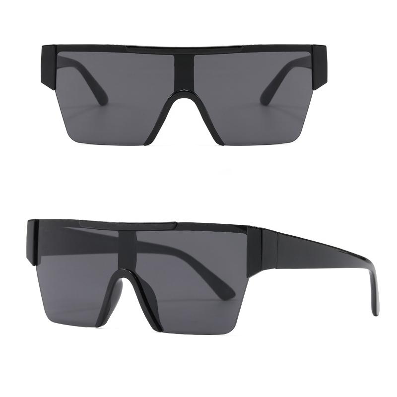 Outdoor Sports One Piece Cycling Sunglasses For Men's And Women's Large Frame Water Silver Cyberpunk Motorcycle Mirror Shades UV Resistant