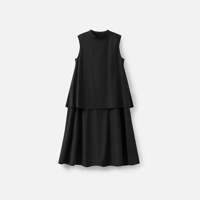 Broadcast Women's Sleeveless Faux Two-Piece Midi Dress