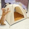 Enclosed Cat Tent Bed With Cushion, Indoor Warm Pet House For Small Cats And Kittens