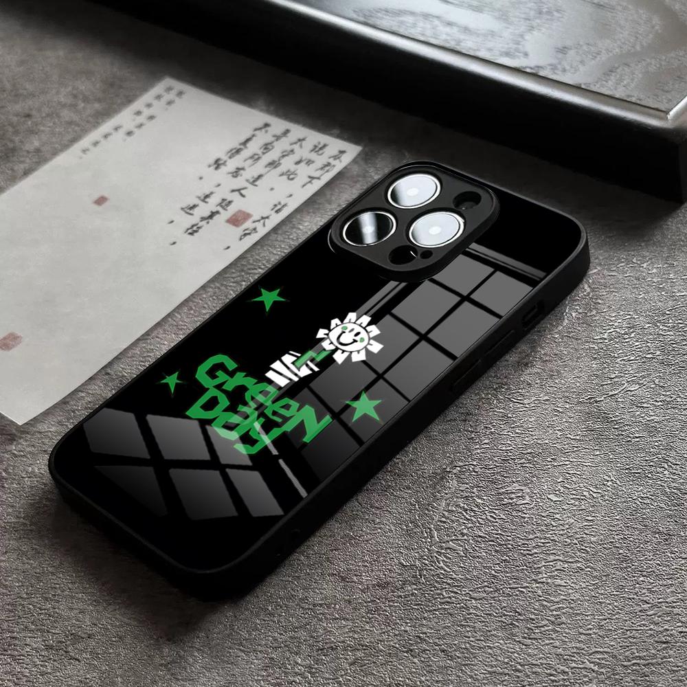 G-Green Day Band Phone Case For 17 Pro Max IPhone 16 Pro 15 12 11 13 Mini X XR XS 14 Plus SE Glass Cover