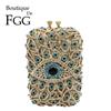Boutique De FGG (auf Lager) Böser Blick Damen Clutch Geldbörse Strass Abendtaschen und Handtaschen Braut Hochzeit Party Kristalltaschen