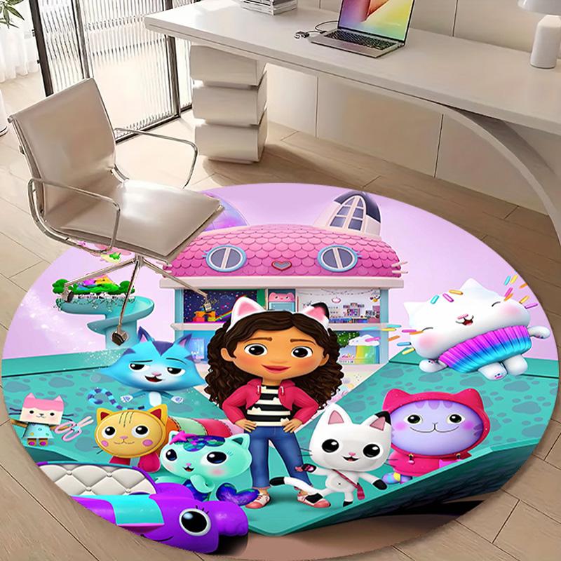 1pc Gaby's Bubble House3 Design Printed Area Round Carpet for Bedroom Living Room Home Decor Rugs Mat Non Slip Mat Rug for Bedside