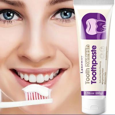 Pasta de Dentes Tooth Refresh-Limpeza, Restaura e Protege os Dentes, Profunda nos Cantos-Adequada para Dentes Sensíveis-60g