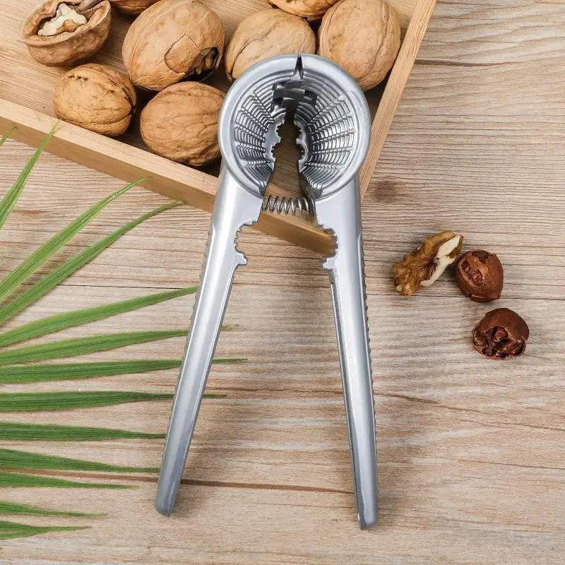 New Silvery Metal Multi Functional Walnut Clip Household Nut Shelling Tools Suitable for Walnuts Chestnuts and Hazelnut Tools