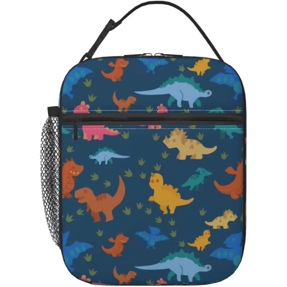 Cartoon Dinosaur Lunch Box Kids Boys Girls Insulated Cooler Thermal Cute Lunch Bag Tote for School