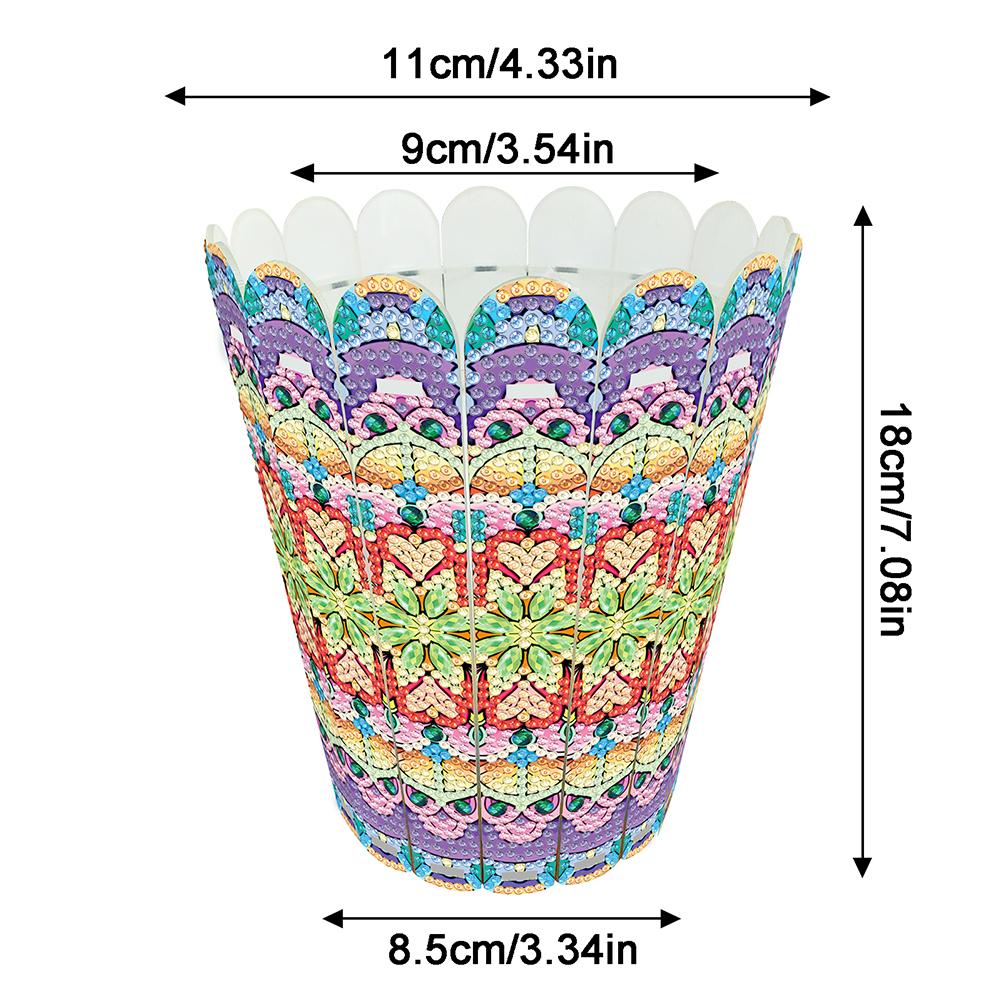 Rhinestones Desktop Ornaments 5D DIY Diamond Art Tabletop Decors Desktop Diamond Art Flower Arrangement Vase for Adults Beginner