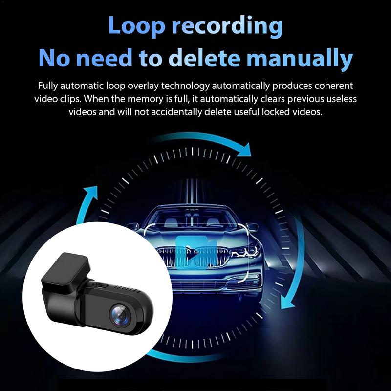 Car Camera Front Dash Cam For Vehicles Car Camera Driving Recorder Waterproof Night Vision 140 Wide Angle Parking Monitor Loop