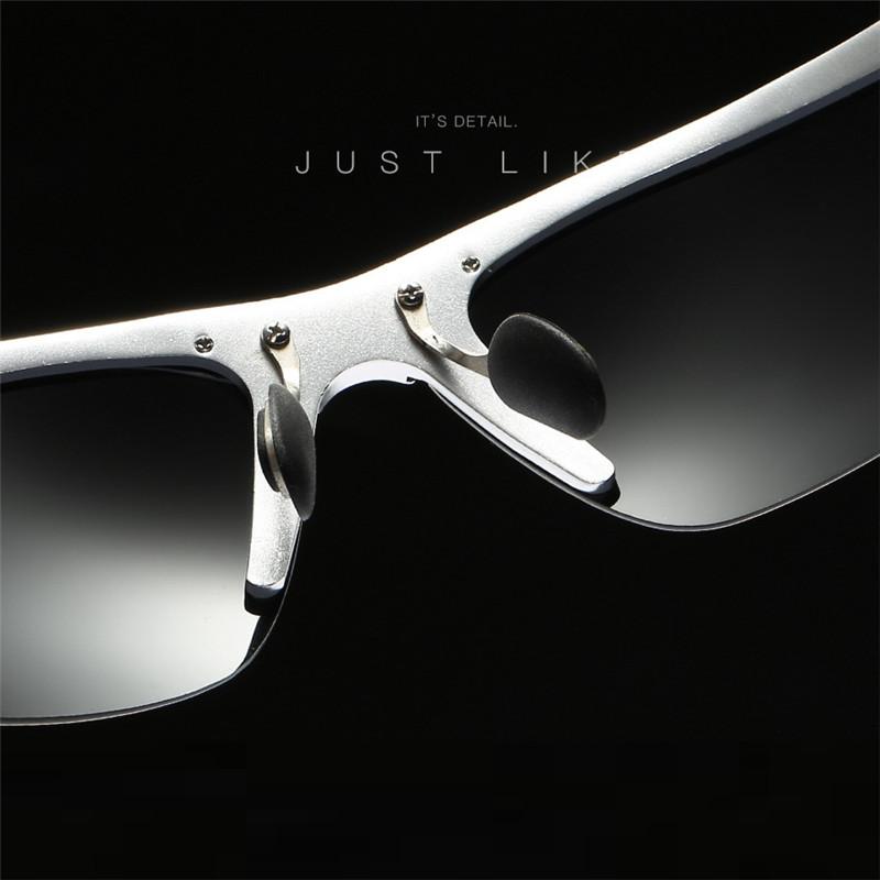 Aluminium-Magnesium-Rahmen für Herren, polarisiert, für den Außenbereich, blendfrei, klassisches Design, Pilotenbrille, UV-Schutz, Fahrbrille, Brillen