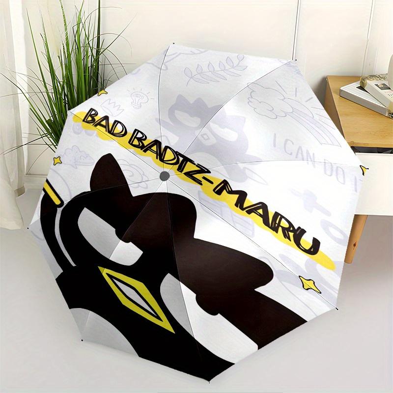 

Badtz Maru,Character Automatic Folding Umbrella Simple 8 Rib Design, Bright Cartoon Pattern, Durable Iron Frame, Suitable For Travel, Outdoo