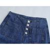 Kaslead New Arrival Women's Clothing Fashion Style Fashion All-Match Breasted Wide Leg Pocket Denim 1889022