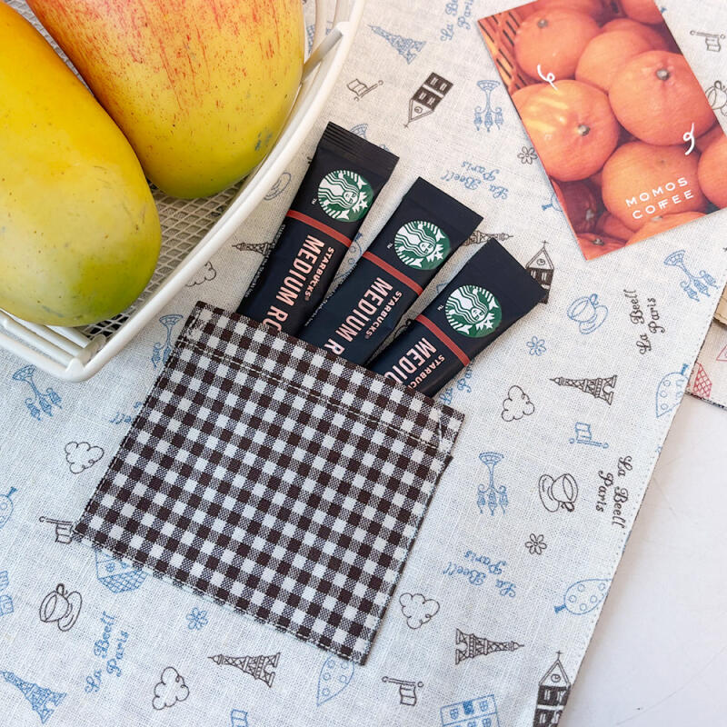 Petite France Brown Check Double-Sided Plating Kitchen Cloth